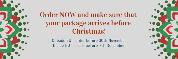 Do you want your order before Christmas? Order NOW!