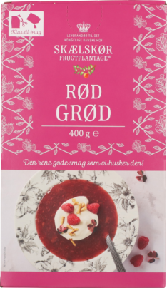 Jordbærgrød "Rødgrød med fløde" - strawberry