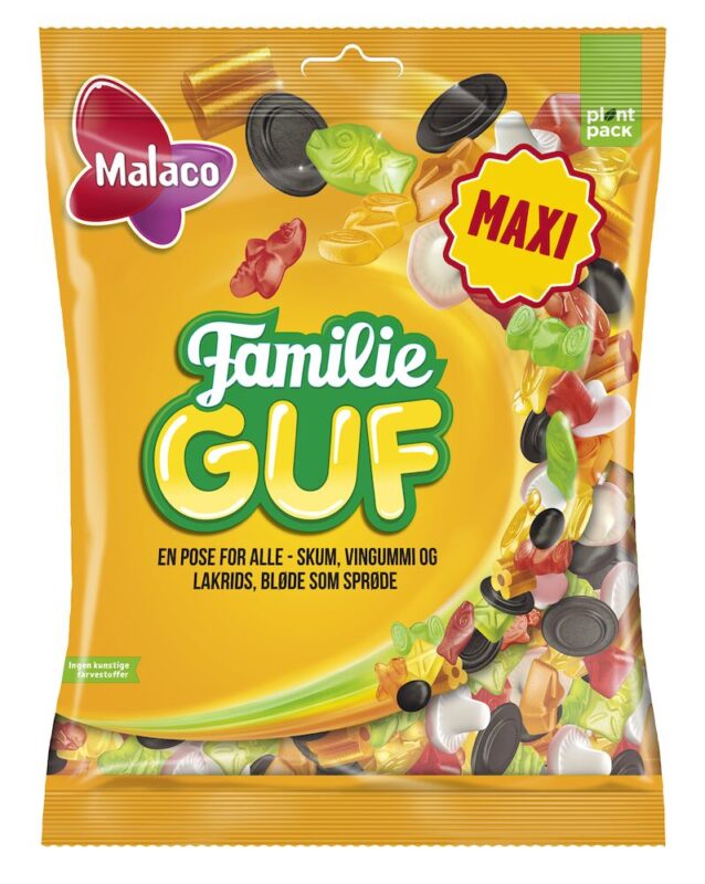 Malaco - Familie Guf Maxi 340g - winegum / liquorice / foam mix