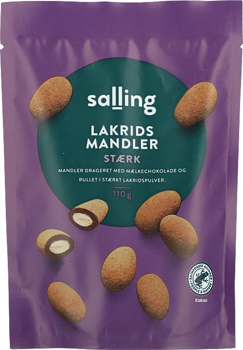 Salling - Lakridsmandler Stærk - Best before date 10th February  2026