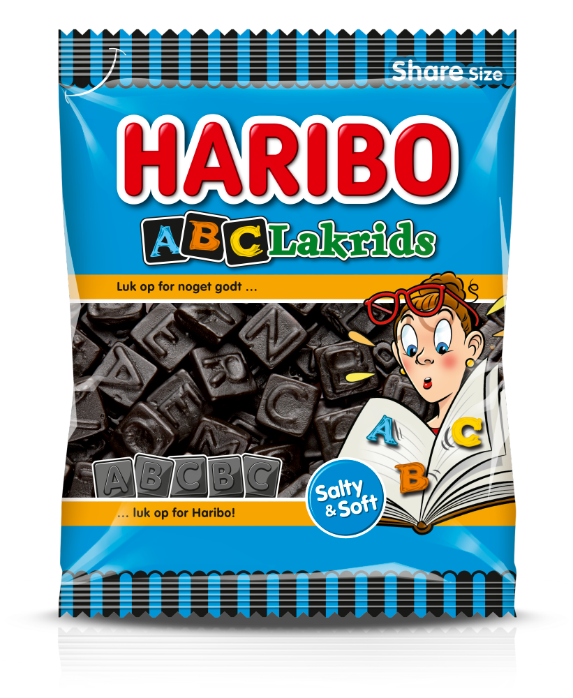 Haribo ABC-lakrids - sweet liquorice - Best before date June 2026