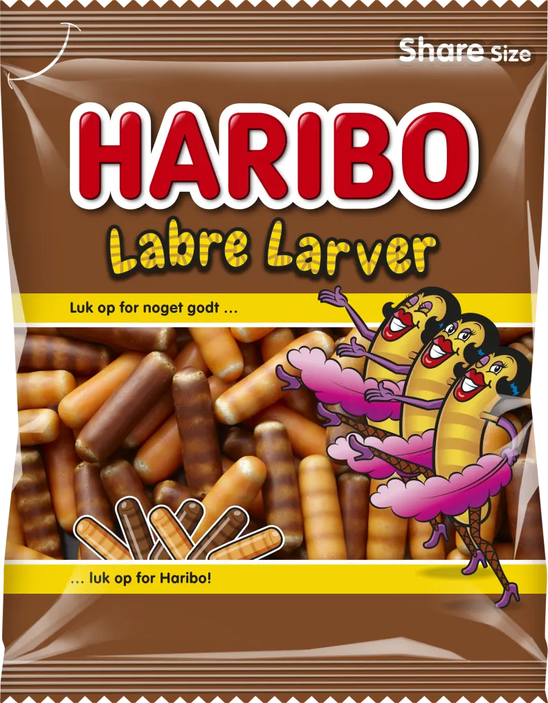 Haribo Labre Larver - sugar covered / sweet liquorice