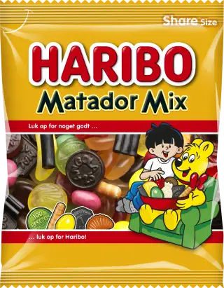 Haribo Matador Mix - winegum / liquorice mix no. 1 in Denmark