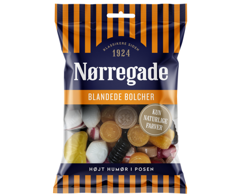 Nørregade - Blandede Bolcher - mix of liquorice and fruit taste