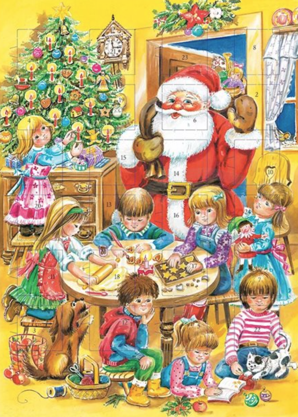 RETRO CHOCOLATE CHRISTMAS CALENDAR - open a surprice every day 1st - 24th December
