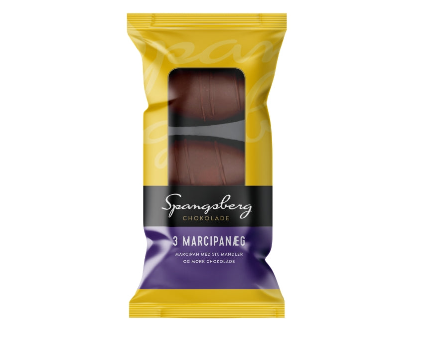 Spangsberg - Marcipanæg 3pk. - marzipan / chocolate 51 % almonds