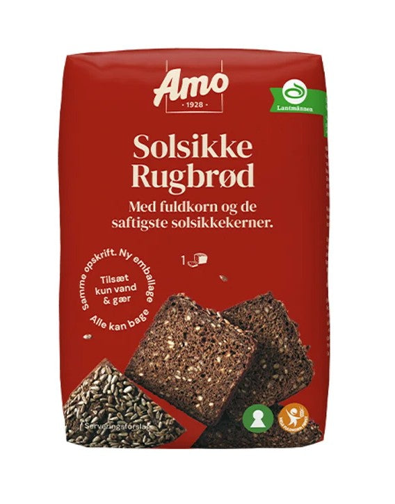 Amo - Solsikkerugbrød - ryebread mix - Best Before Date 15th September 2026