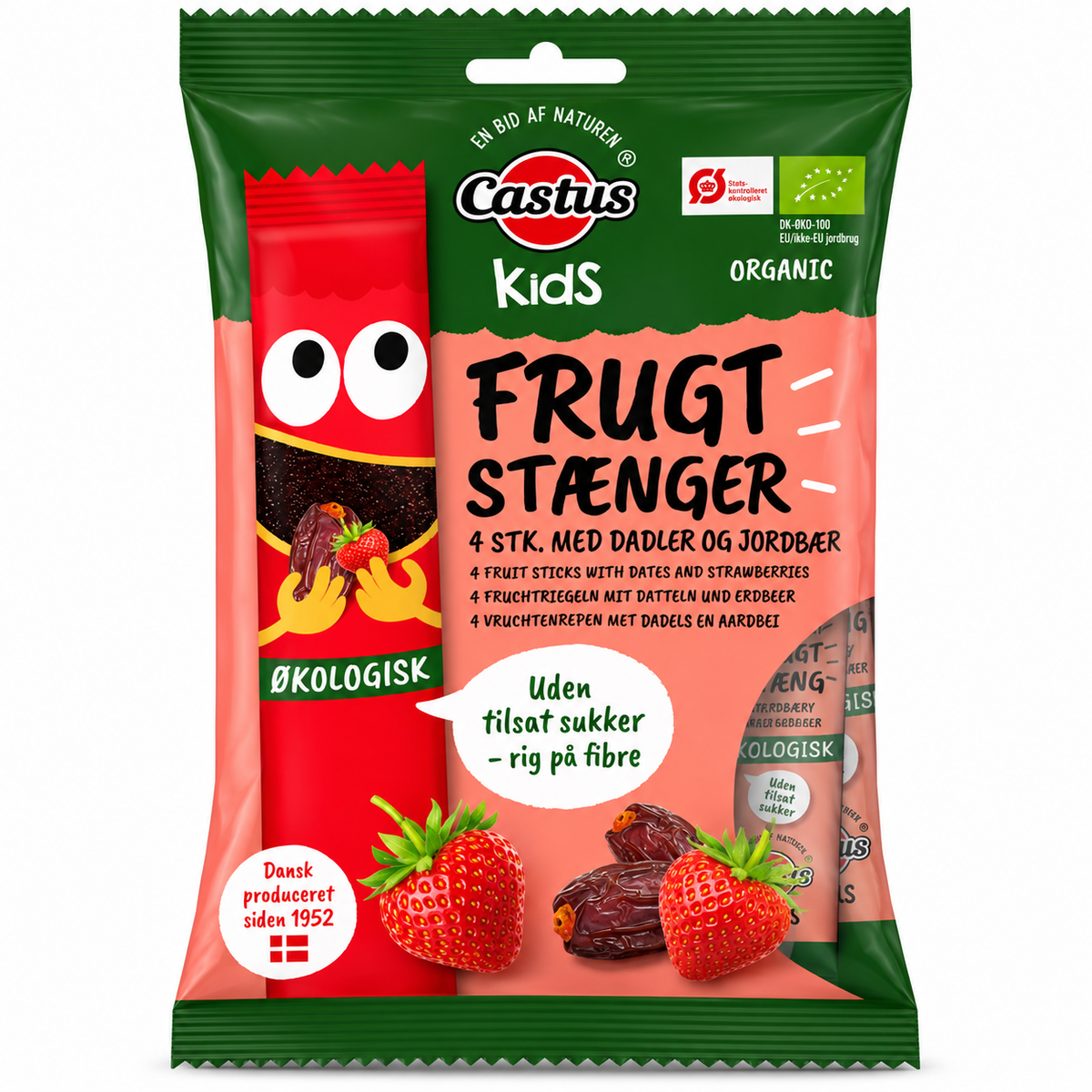 Castus - Frugtstænger Jordbær Øko 4 pcs - strawberry