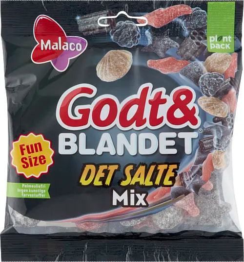Malaco - Godt & Blandet  Det Salte Mix - winegum / salty liquorice mix