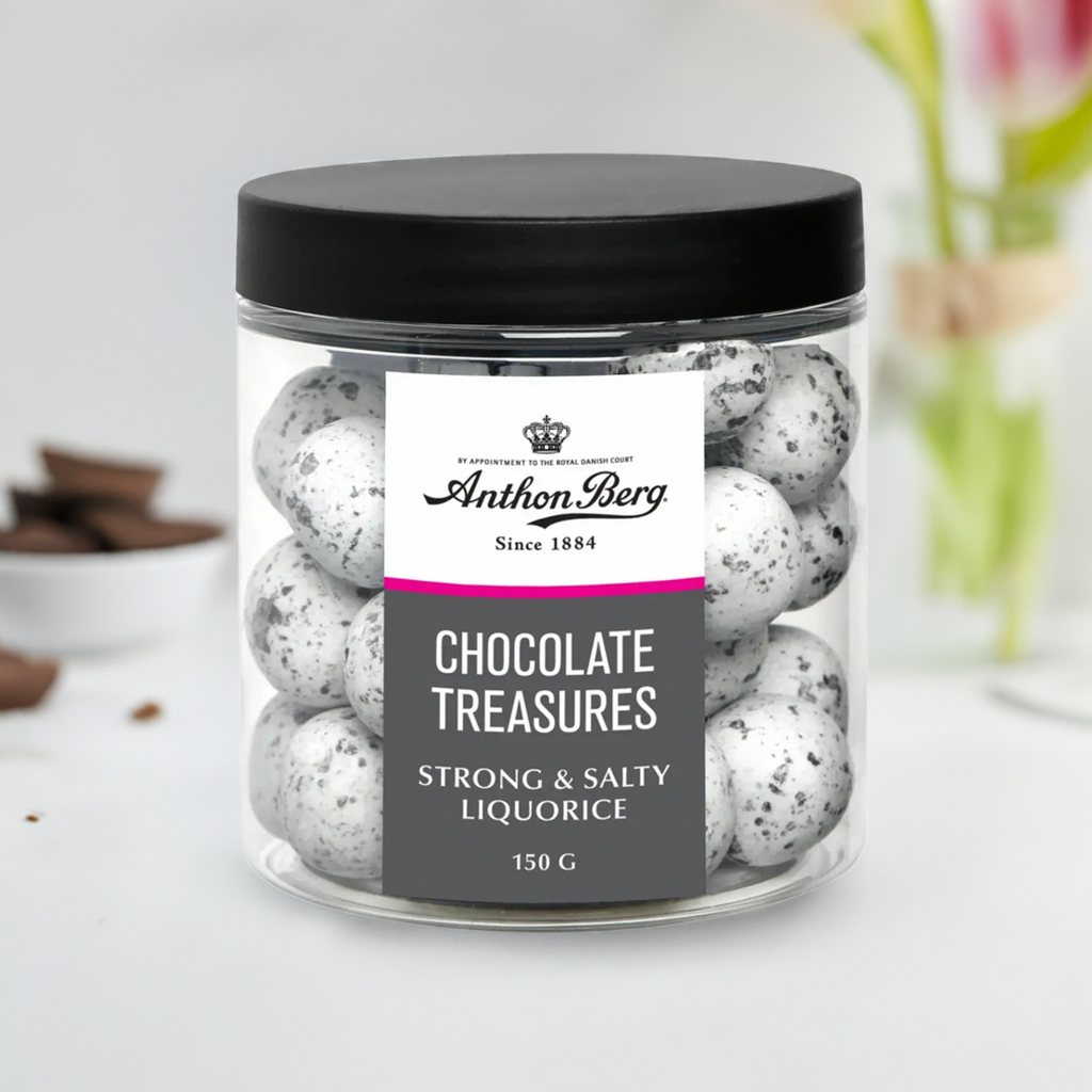 Anthon Berg - Chocolate Treasures - strong & salty liquorice Best before date 22nd December 2025