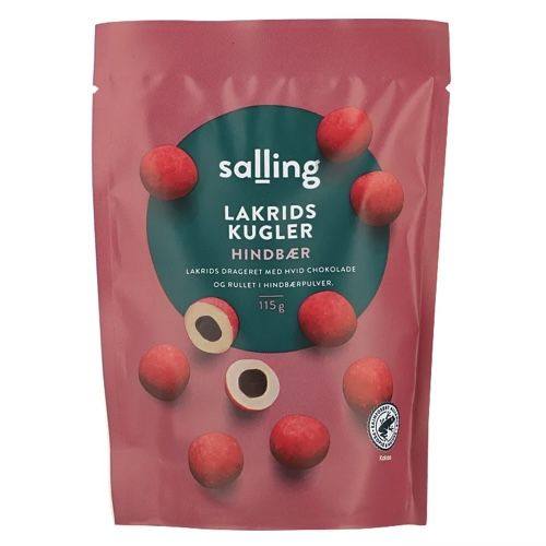 Salling - Lakridskugler - Hindbær 115g