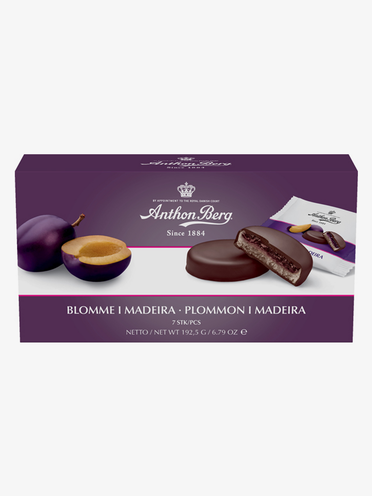 Anthon Berg - Blomme i Madeira - dark chocolate with marzipan and plum best before date 19th november 2025