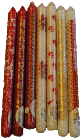 Christmas - Kalenderlys - Traditional Christmas candle with numbers 1-24