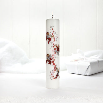 Christmas - Bramming Nisser Kalenderlys - Christmas candle 1-24  - 25x5 cm.