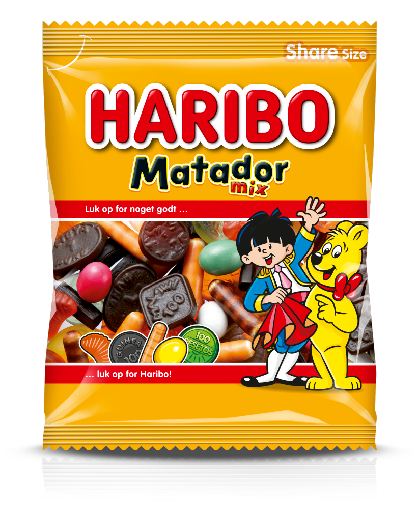 Haribo Matador Mix - Winegum / Liquorice Mix no. 1 in Denmark - Best before date July 2026