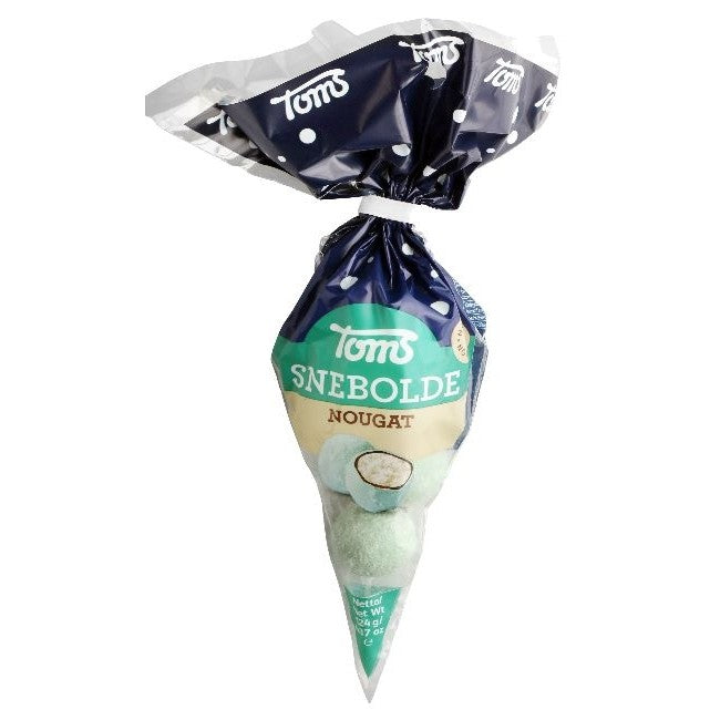 Toms - Snebolde spidspose nougat - marzipan/nougat/chocolate