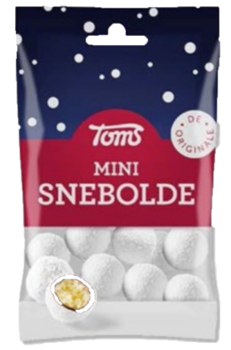 Toms - Mini Snebolde - marzipan/chocolate