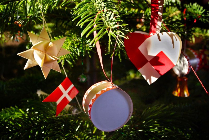 Christmas - Trommer til juletræet 4 stk. - for your Christmas tree