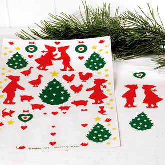 Christmas - Vindue nostalgiske nisser og juletræer - Christmas for your mirrors and windoes