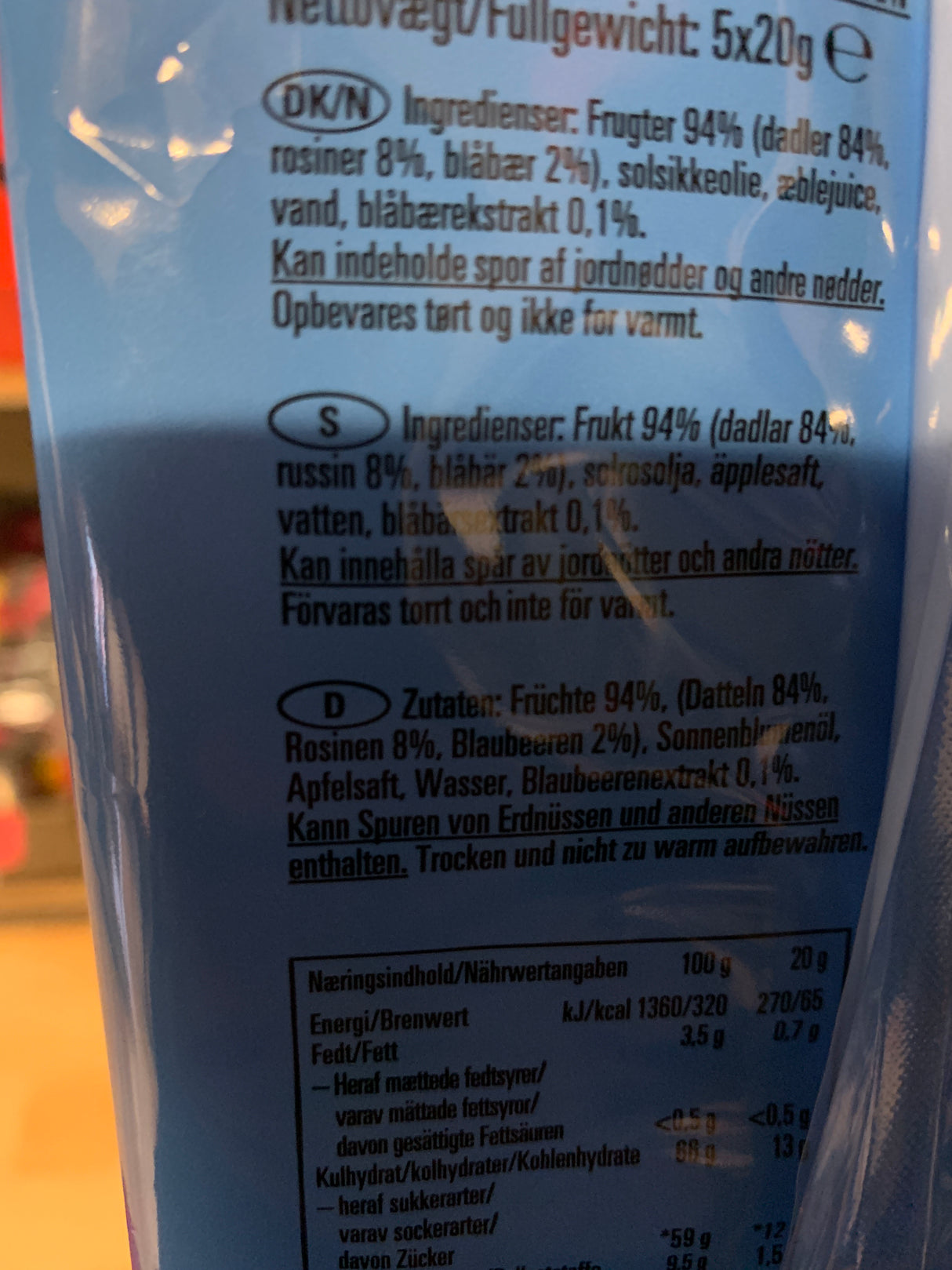 Castus - Frugtstænger Blåbær - blueberry