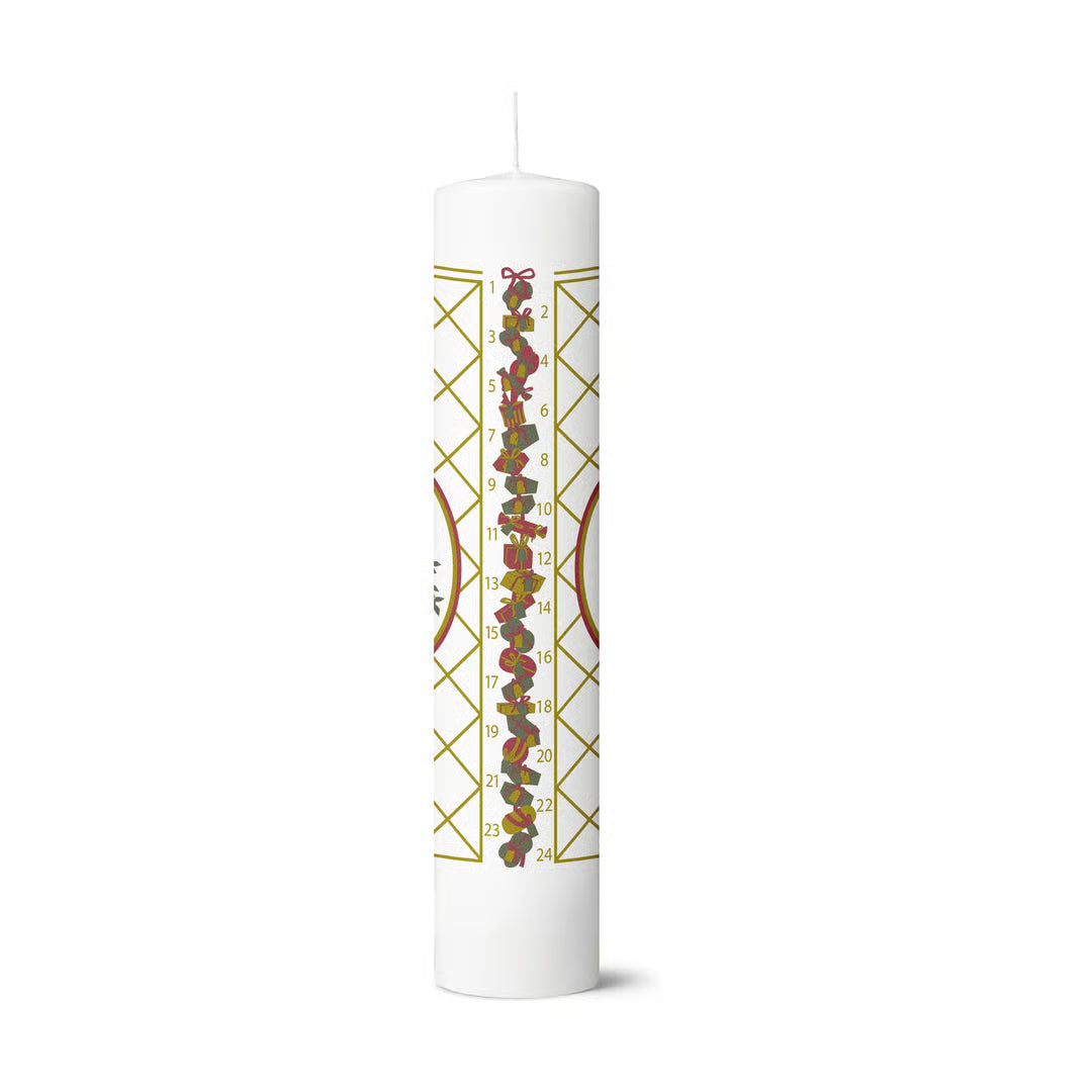 Christmas - Holmegaard Kalenderlys 2025 - Jette Frölich - Christmas candle 1-24  - 25x5 cm.