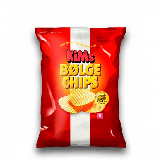 Kims Bølgechips med kyllingesmag - with chickenflavour