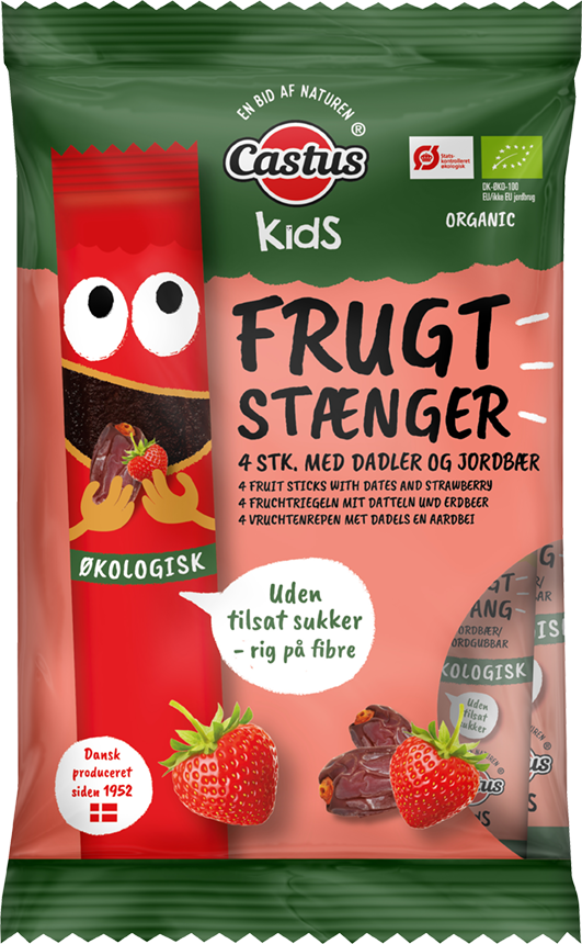 Castus - Frugtstænger Jordbær Øko 4 pcs  - strawberry