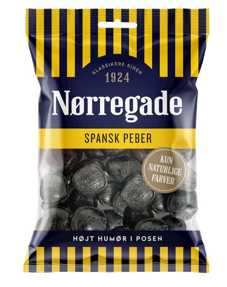 Nørregade Spansk Peber - Liquorice candy - an explosion in the middle.
