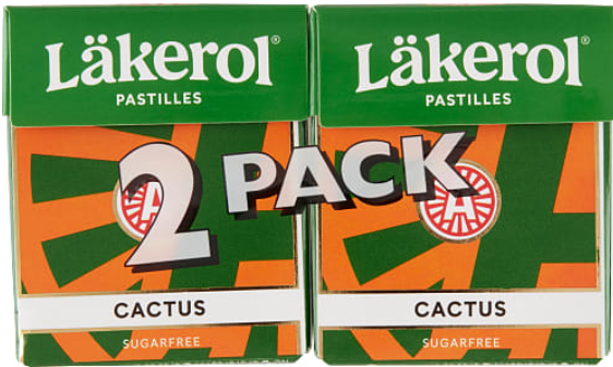 Läkerol - Cactus 2pk sukkerfri - Läkerol Pastilles - liqorice