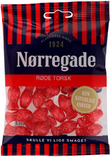 Nørregade - Røde Torsk - Nørregades "Røde Fisk" - hard boiled candy with strawberry and salmiac taste