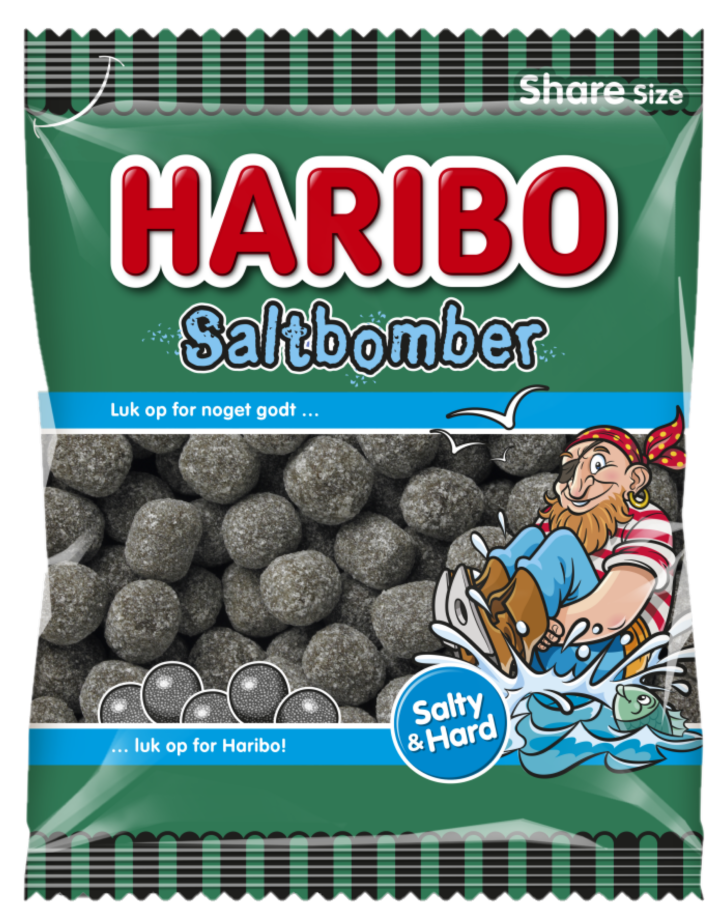 Haribo Saltbomber - salty liquorice covered with sugar