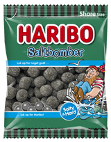 Haribo Saltbomber - salty liquorice covered with sugar