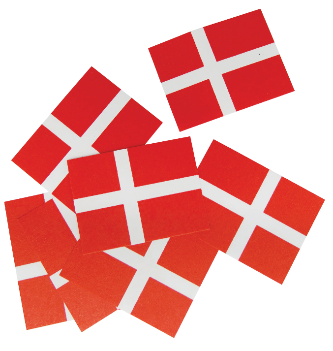 Celebration - Danske strøflag 150 stk. - small Danish flags of paper