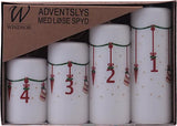 Christmas - Windsor adventslys i 4 højder - Christmas candle 1-4