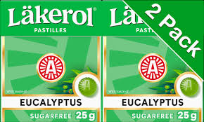 Läkerol - Eucalyptus 2pk sukkerfri - Läkerol Pastilles -