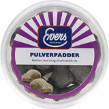 Evers - Pulverpadder - hard boiled candy with strong liquorice powder