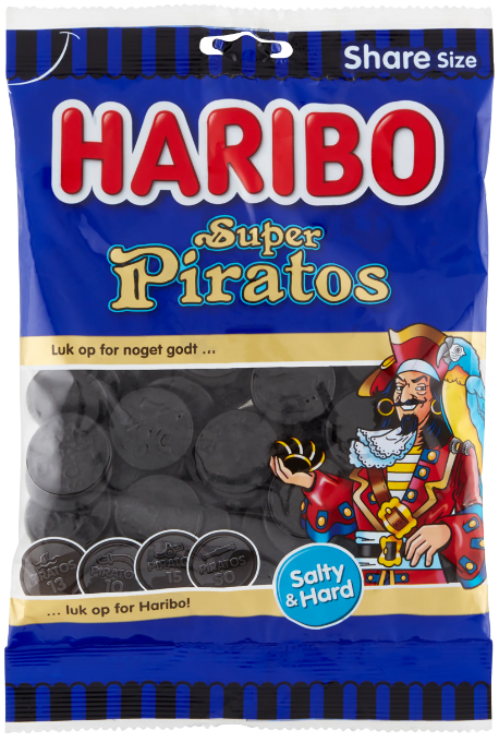 Haribo Super Piratos Big Bag - salty liquorice no. 1 in Denmark