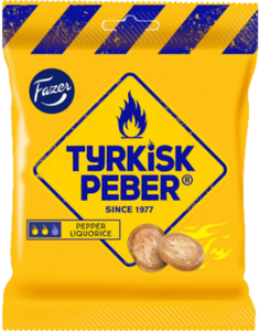 Tyrkisk Peber Pepper liquorice - hot liquorice-filling-taste inside the hardboiled candy - vegan