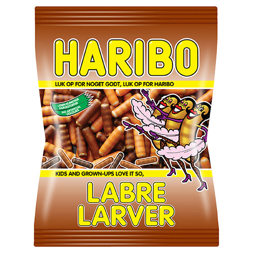 Haribo Labre Larver  - sugar covered / sweet liquorice