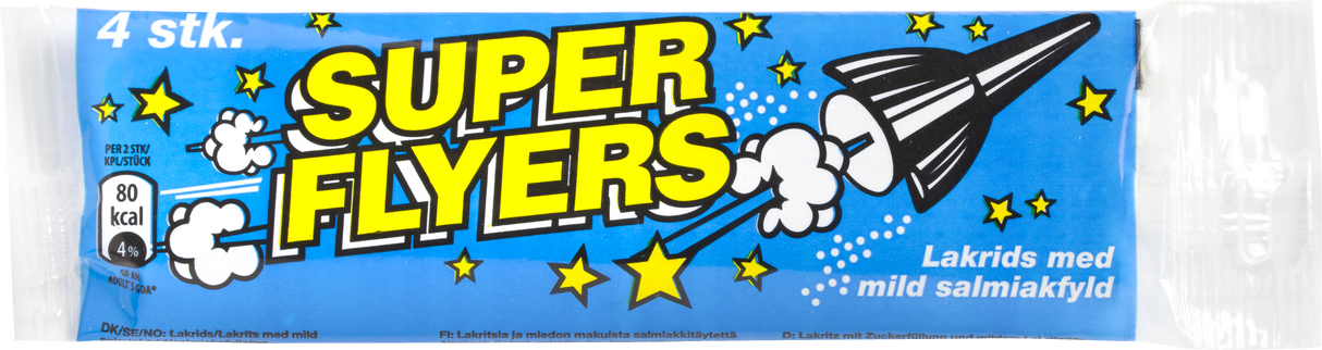 Super Flyers 4pk - liquorice with salmiac
