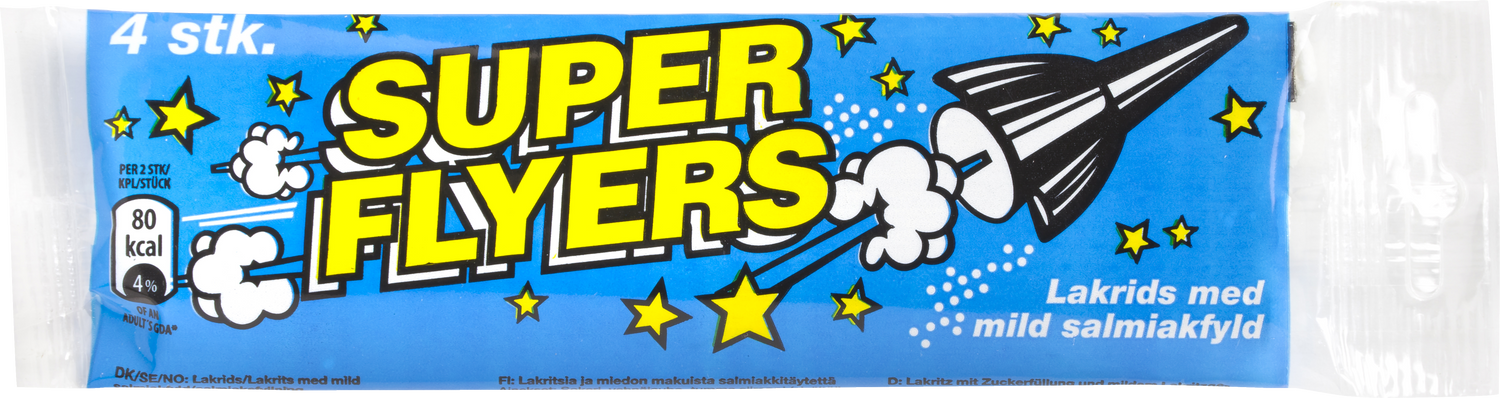 Super Flyers 4pk - liquorice with salmiac