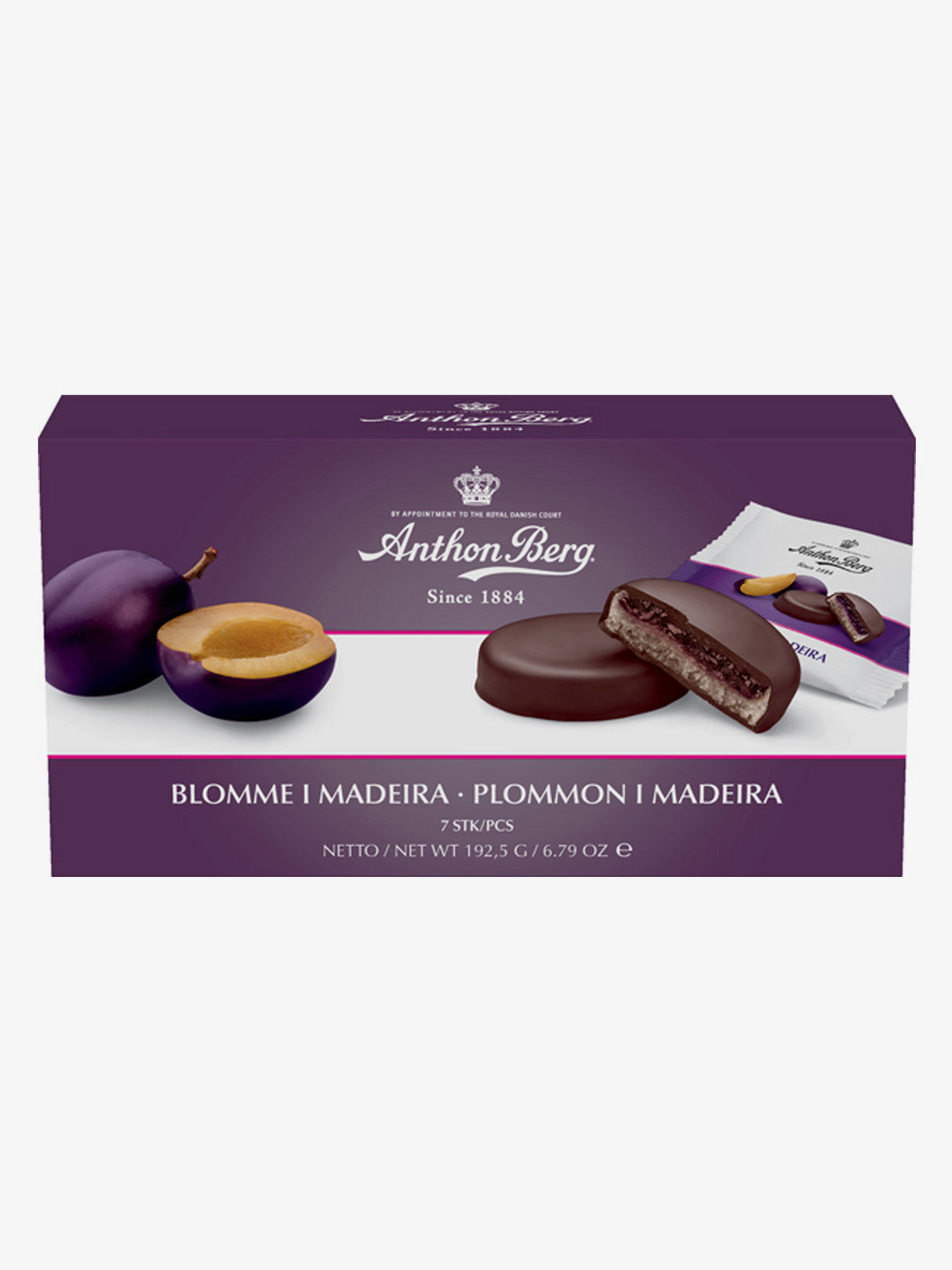 Anthon Berg - Blomme i Madeira - dark chocolate with marzipan and plum