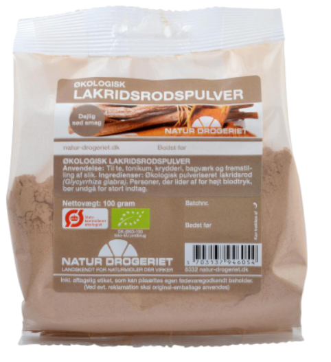 Natur Drogeriet Lakridsrodspulver Ø - Organic licorice root powder. (not in stock - it will take up to two weeks before shipping your order)