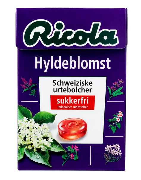 Ricola  - Pastiller m. hyldeblomstsmag sukkerfri - 3 pieces