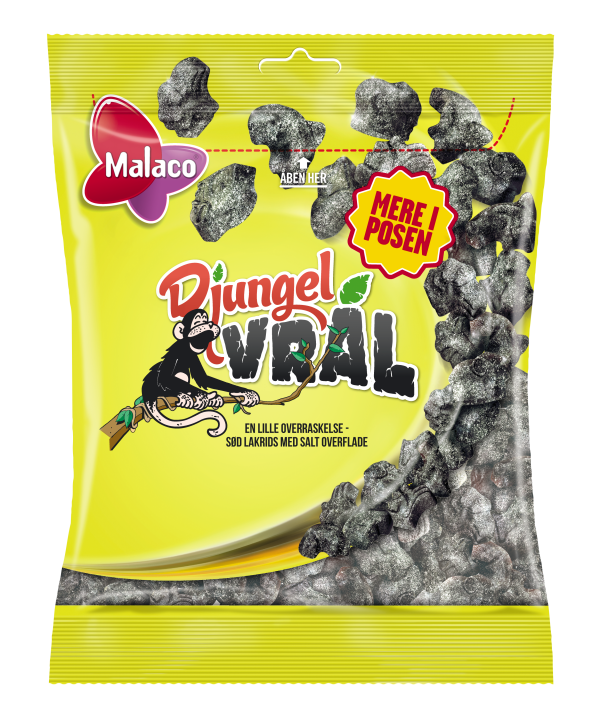 Malaco - Djungelvrål - strong salty liquorice - Best before date 5th September 2025