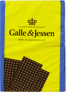 Galle&Jessen Pålægschokolade Mørk 2pk