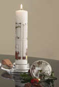 Holmegaard Kalenderlys 2022 -Jette Frölich - Christmas candle 1-24  - 25x5 cm.