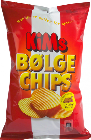 Kims Bølgechips med kyllingesmag - with chickenflavour