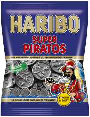 Haribo Super Piratos - salty liquorice no. 1 in Denmark