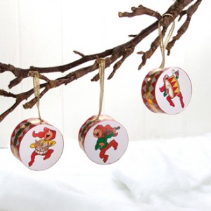 Christmas - Trommer med Bramming nisser, 3pcs - for your Christmas tree